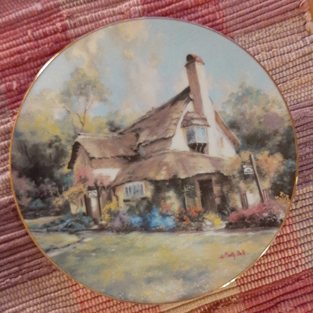 The Periwinkle Tea Rooms by Marty Bell - English Country Cottages Plate